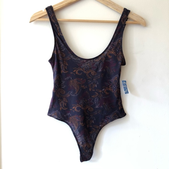 ❤️SOLD ON DEPOP❤️ Free People Bodysuit 🥀 Freesia Black Mesh - Picture 5 of 8